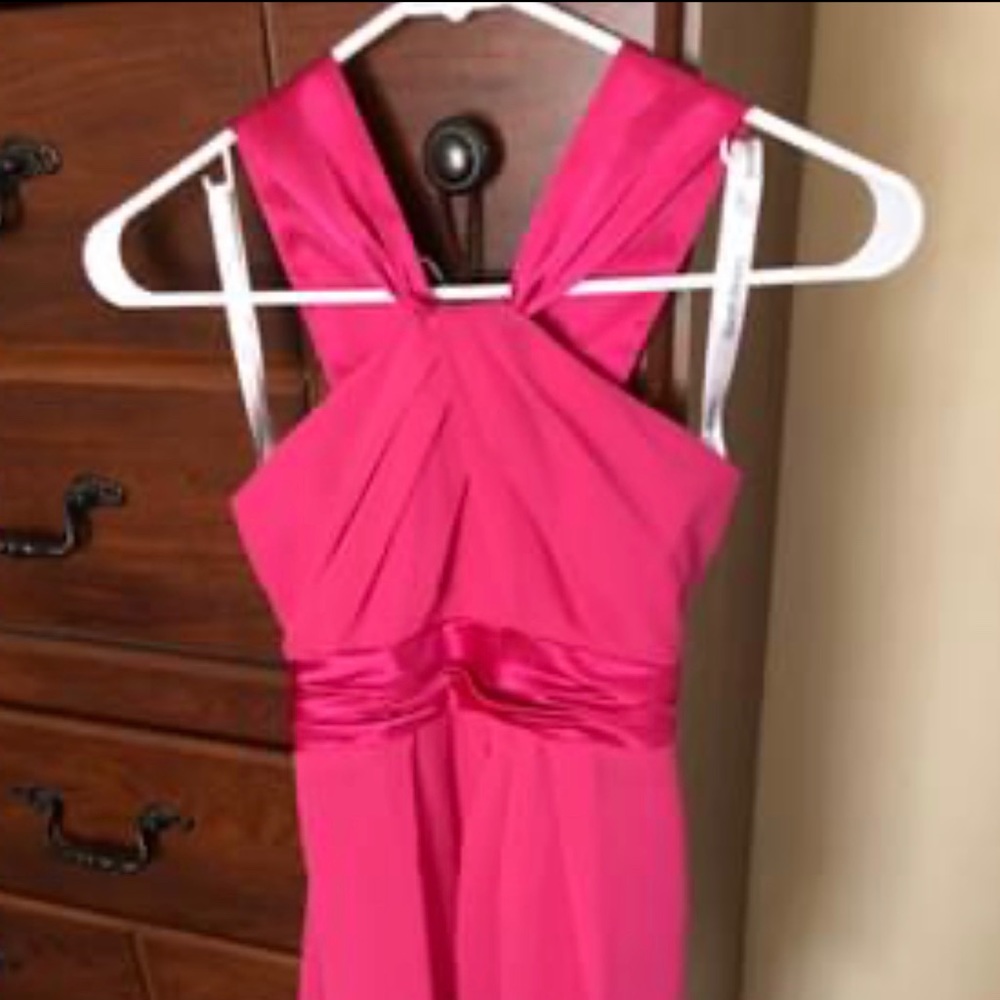 Short pink cocktail dress